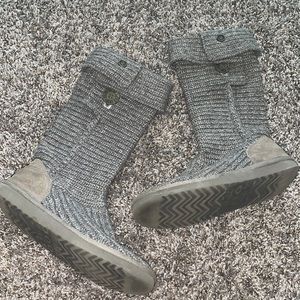 Gray knitted Uggs